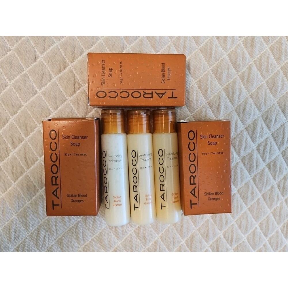 6 Piece TAROCCO SKIN CLEANSER Soap Condition Lotion SICILIAN RED ORANGE EXTRACT